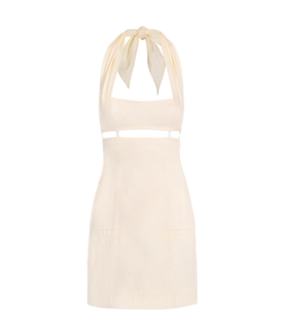 JACQUEMUS Белое хлопковое повседневное платье, фото 1