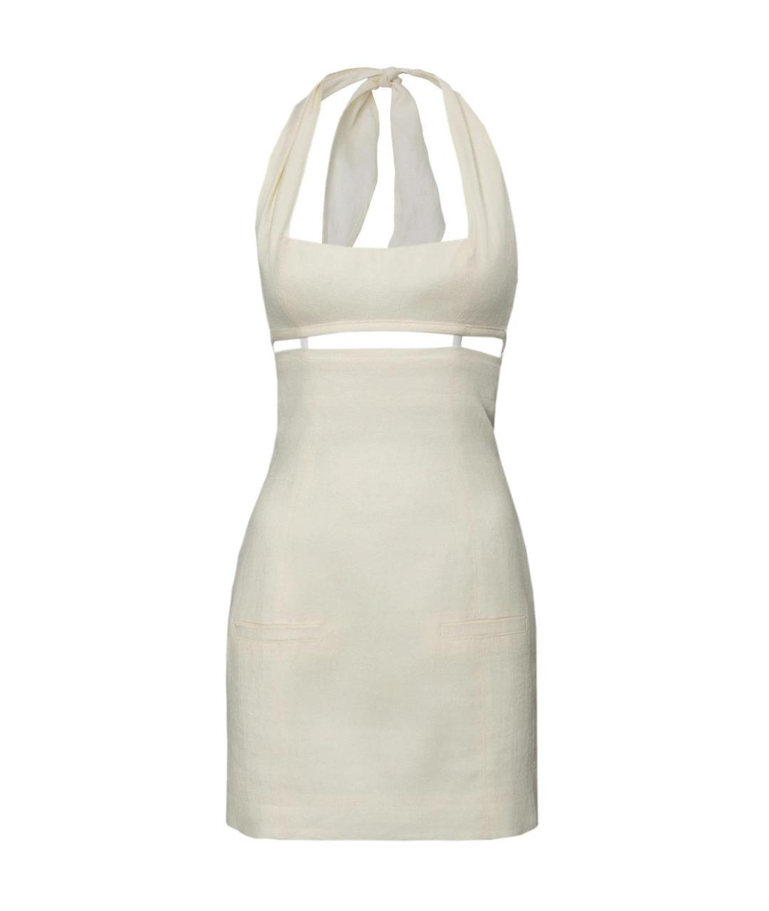 JACQUEMUS Белое хлопковое повседневное платье, фото 2