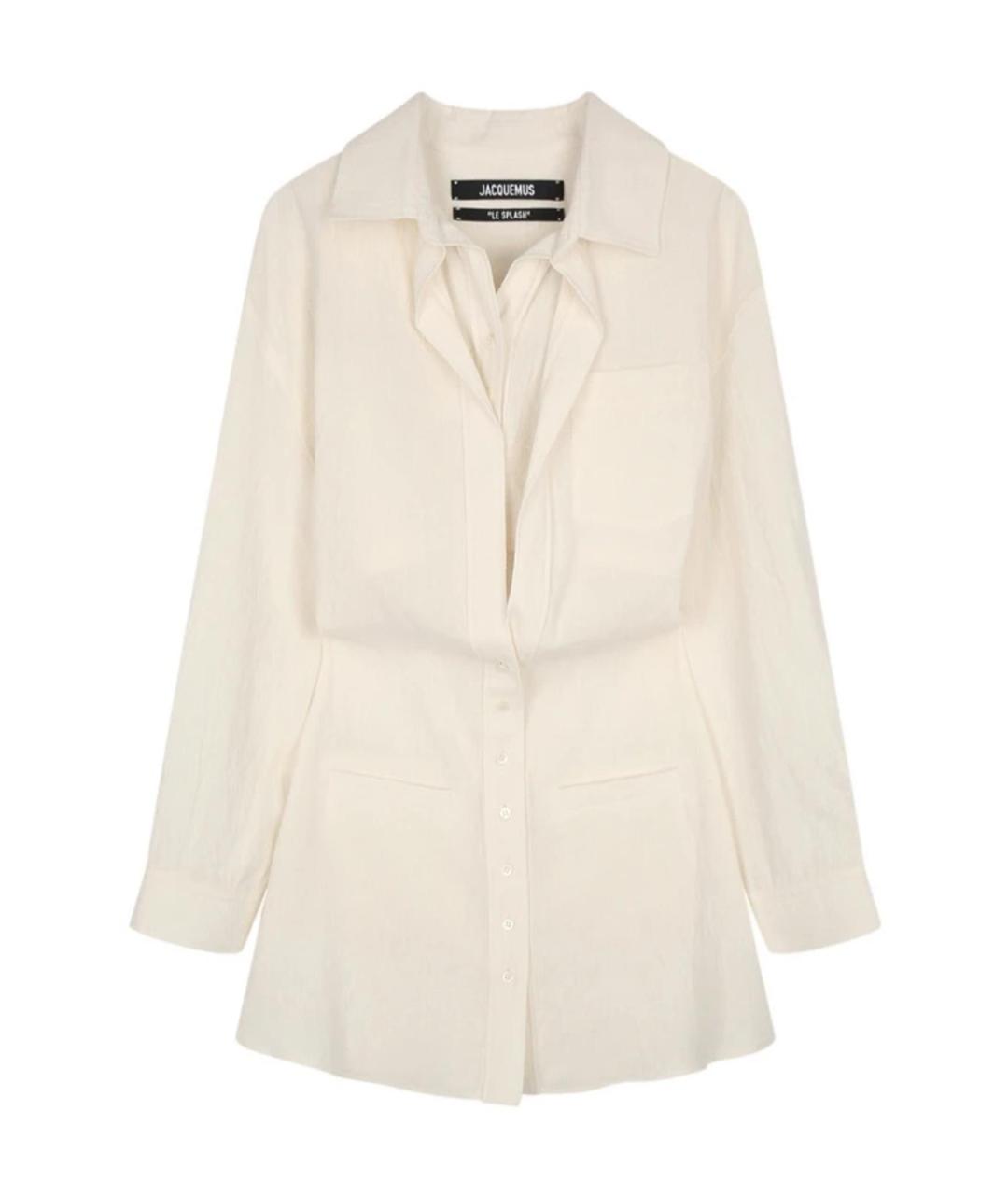 JACQUEMUS Белое хлопковое повседневное платье, фото 1