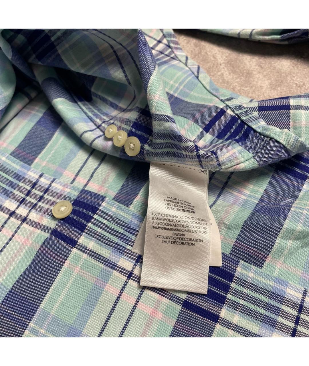 RALPH LAUREN Мульти хлопковая кэжуал рубашка, фото 5