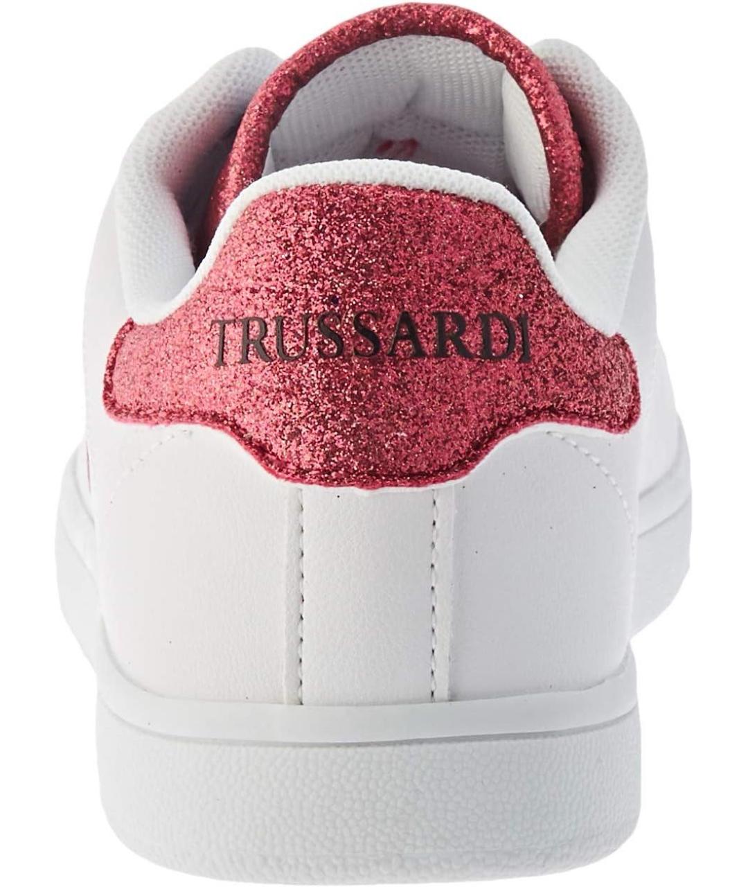 TRUSSARDI Белые кроссовки из искусственной кожи, фото 3