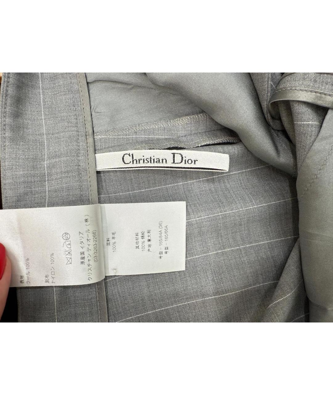 CHRISTIAN DIOR Серые шерстяные шорты, фото 5