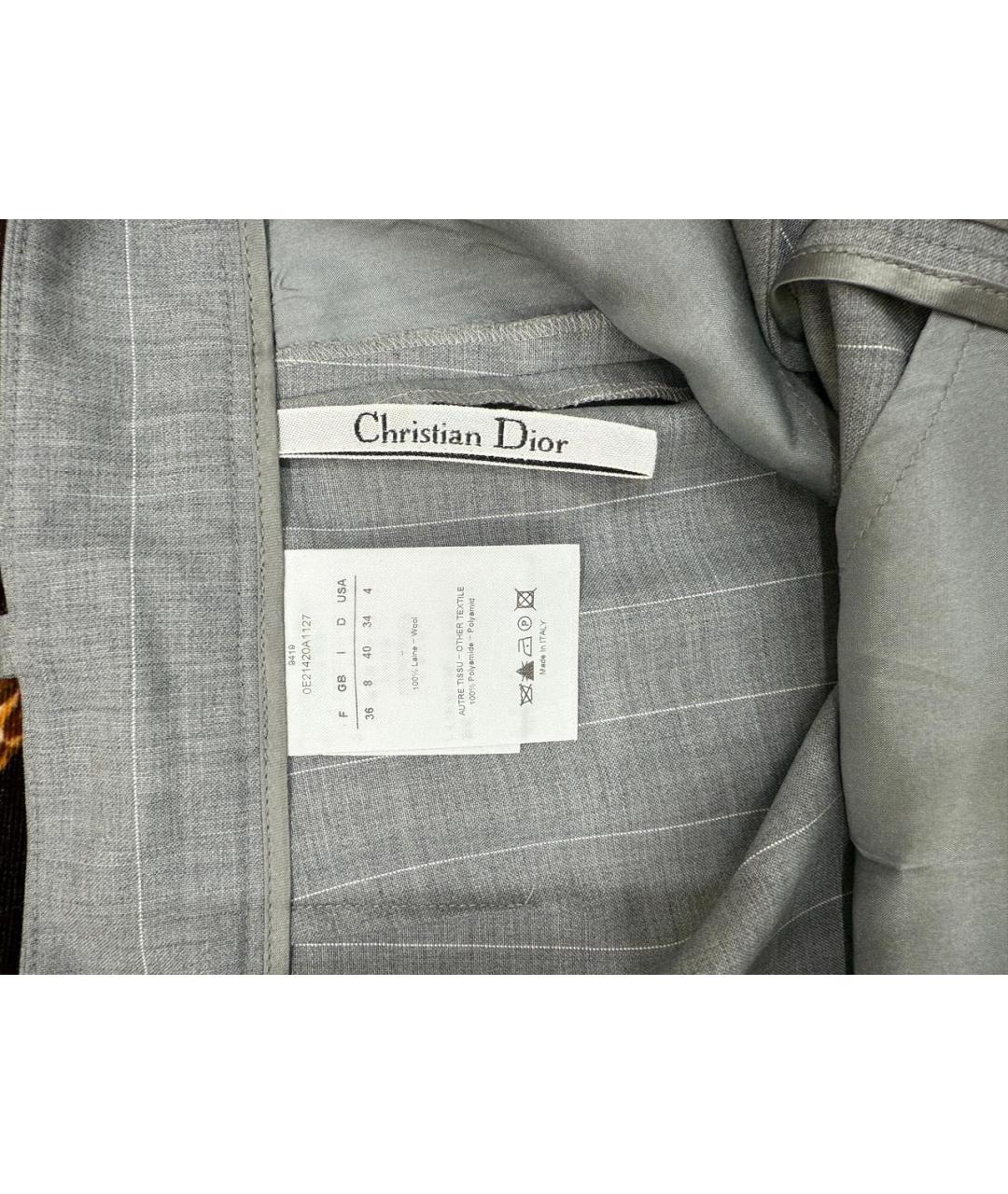 CHRISTIAN DIOR Серые шерстяные шорты, фото 4