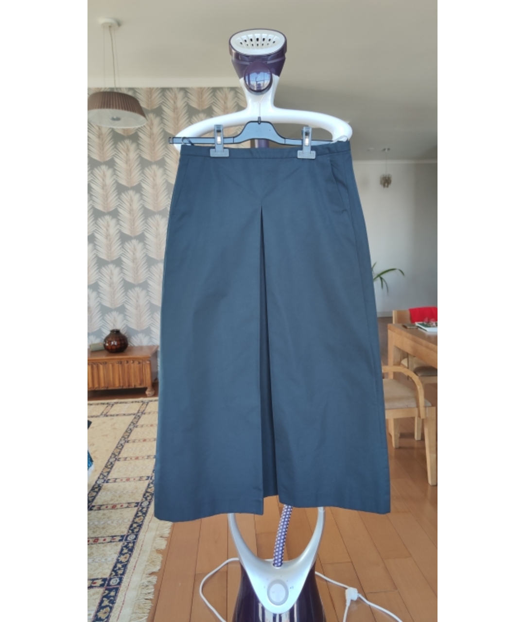 MAX MARA Темно-синяя хлопковая юбка макси, фото 6