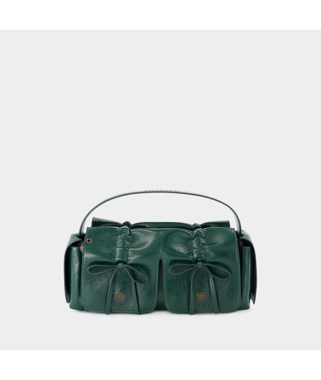 ACNE STUDIOS Зеленая кожаная сумка через плечо, фото 5