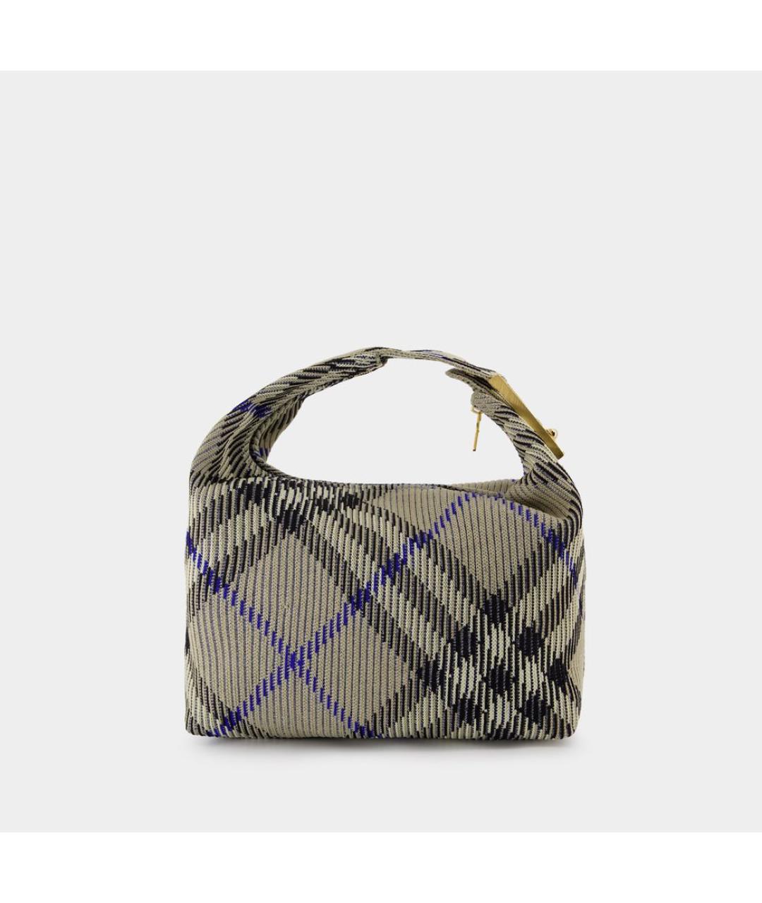 BURBERRY Серая синтетическая сумка через плечо, фото 3