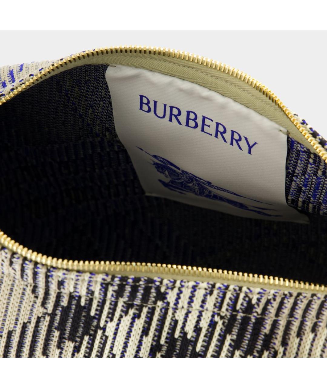 BURBERRY Серая синтетическая сумка через плечо, фото 4