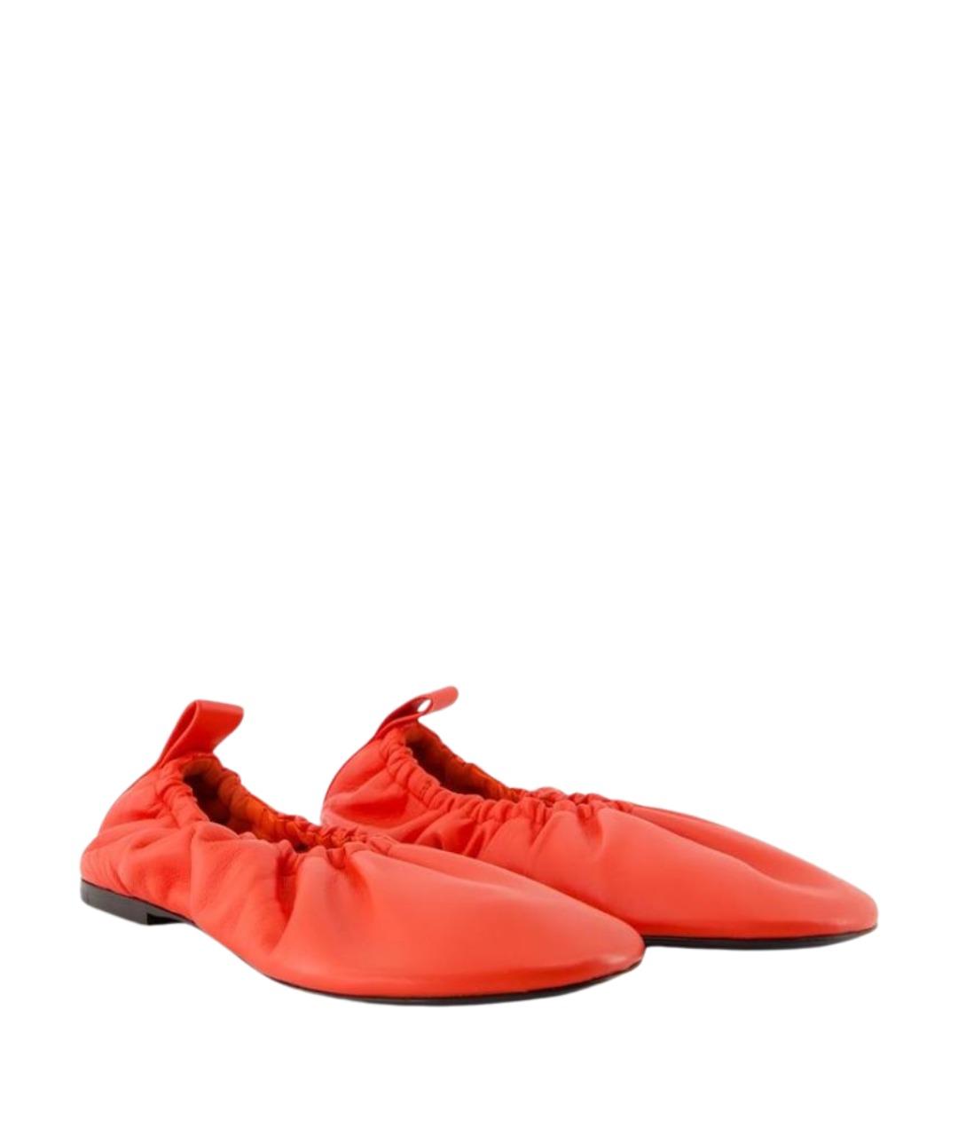 JIL SANDER Красные балетки, фото 2
