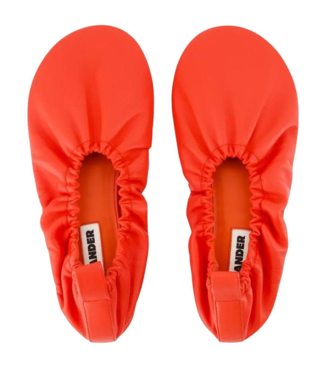 JIL SANDER Красные балетки, фото 4