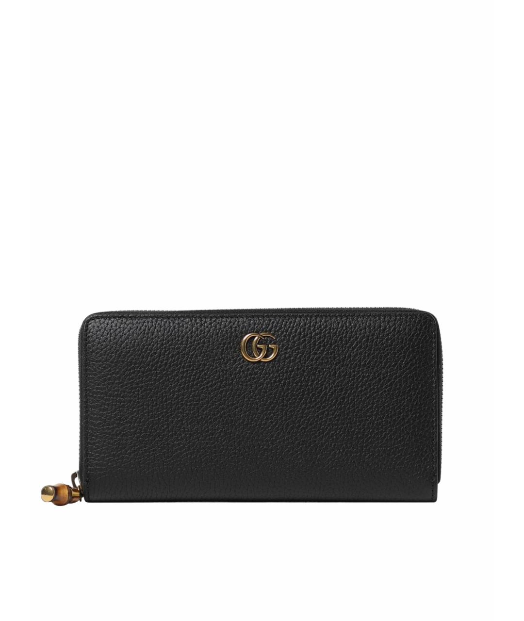 GUCCI Черный кожаный кошелек, фото 1
