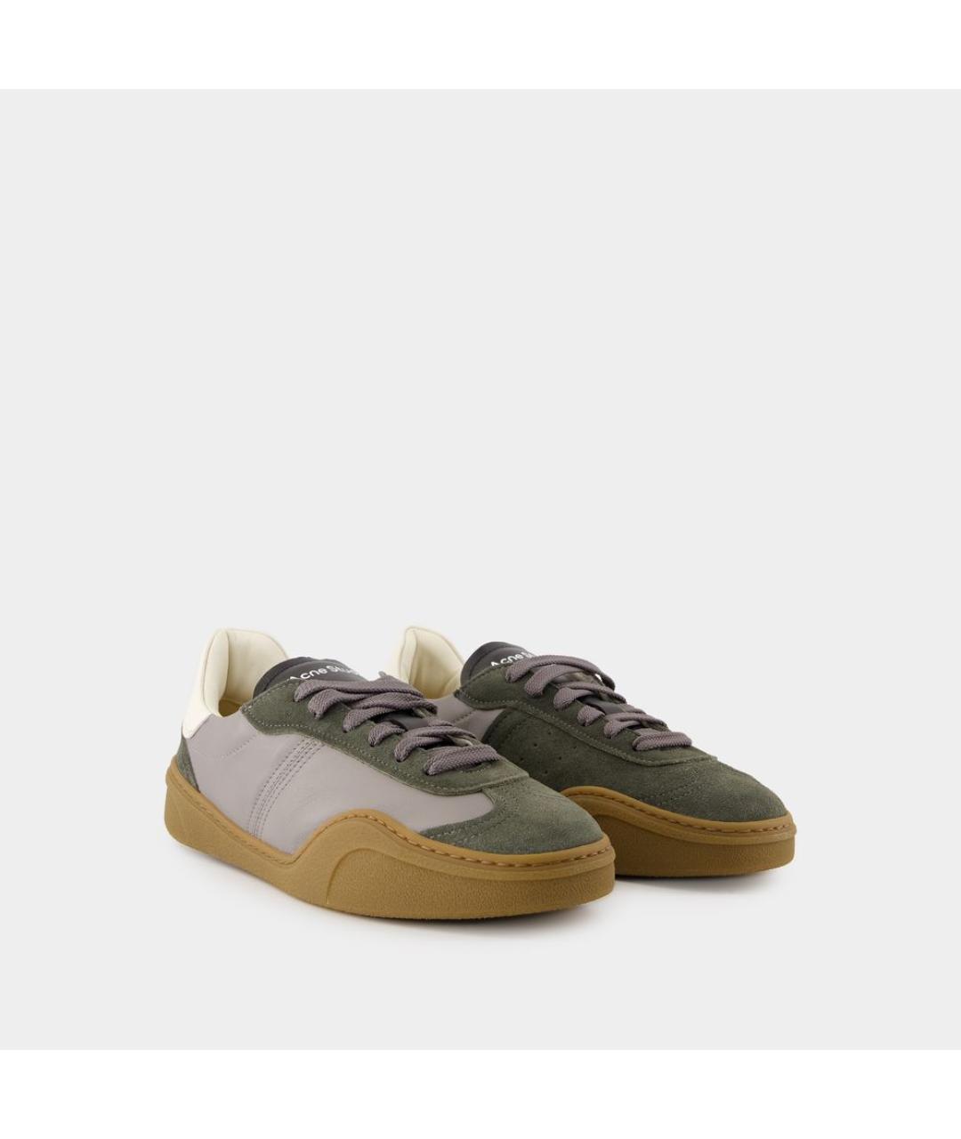 ACNE STUDIOS Серые синтетические низкие кроссовки / кеды, фото 2