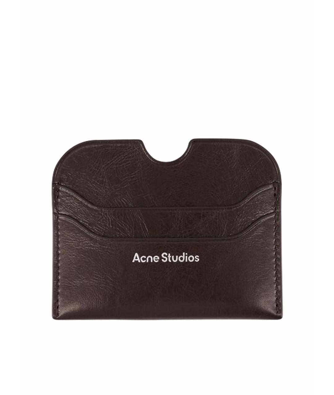ACNE STUDIOS Коричневый кожаный кардхолдер, фото 1