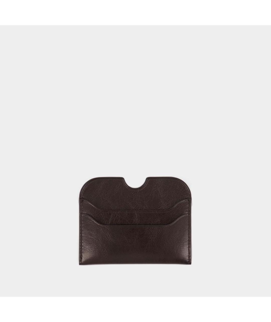 ACNE STUDIOS Коричневый кожаный кардхолдер, фото 2