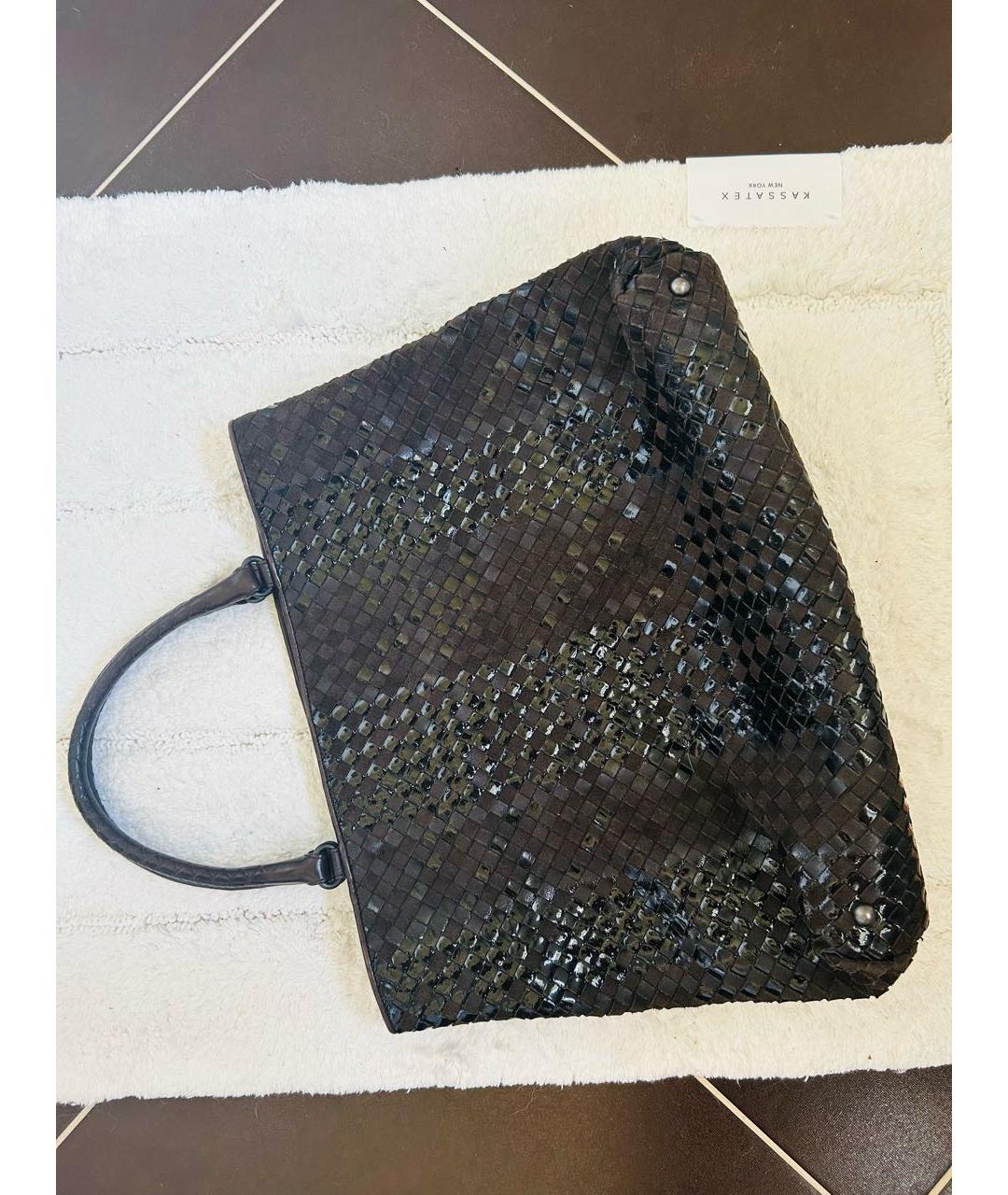BOTTEGA VENETA Коричневая кожаная сумка тоут, фото 6