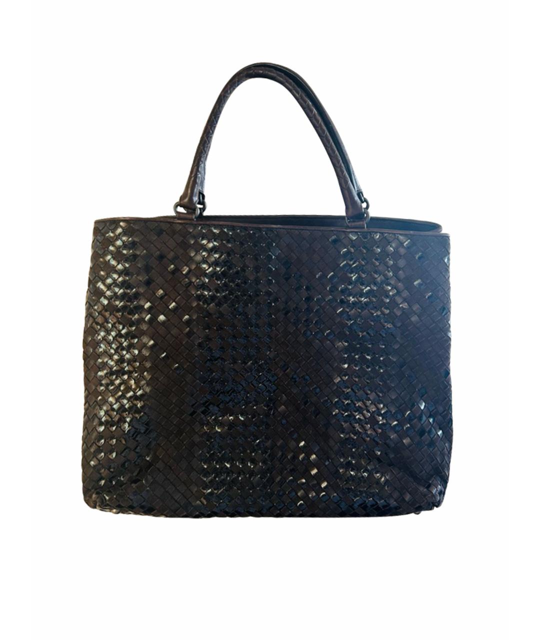 BOTTEGA VENETA Коричневая кожаная сумка тоут, фото 1