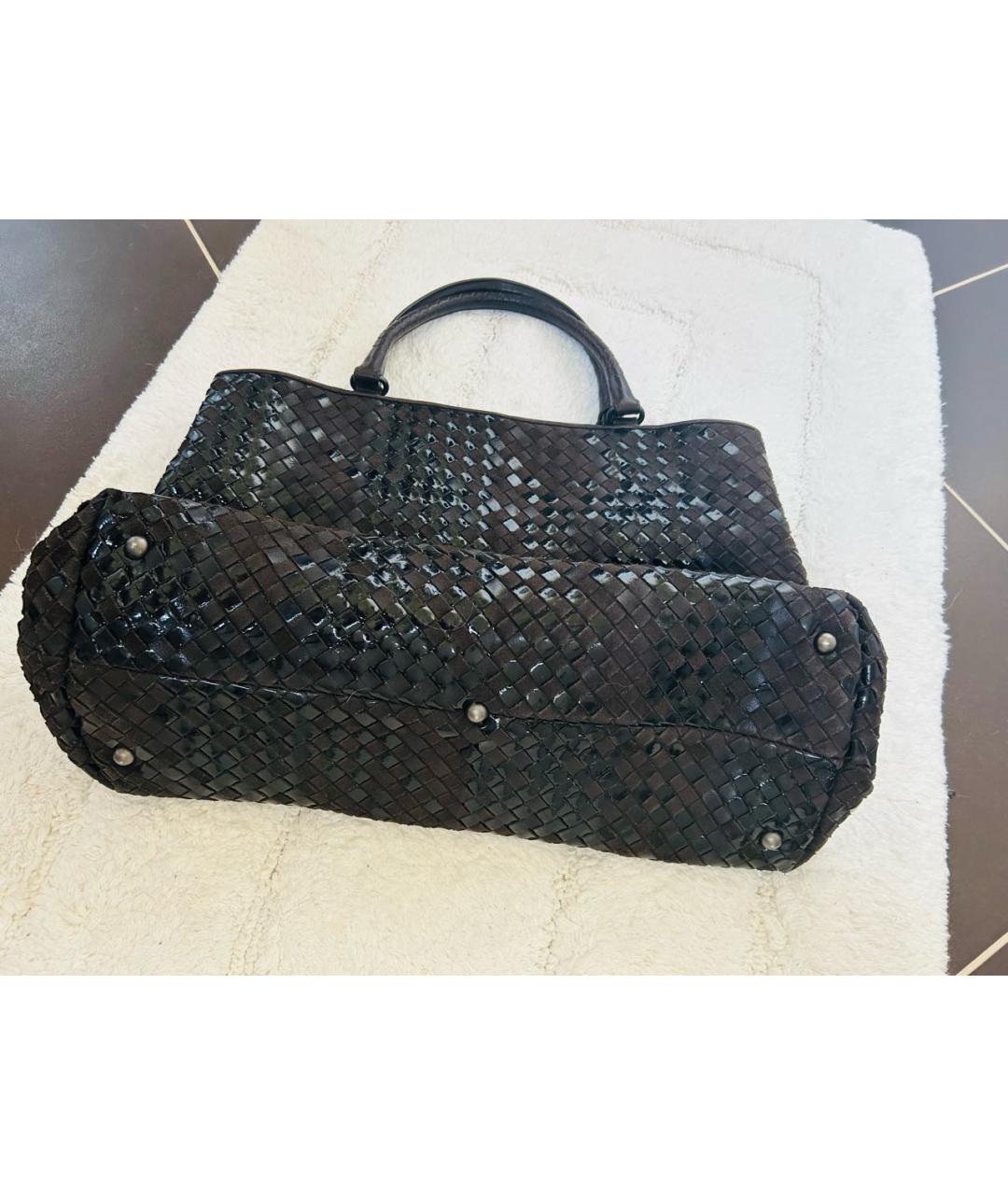 BOTTEGA VENETA Коричневая кожаная сумка тоут, фото 7