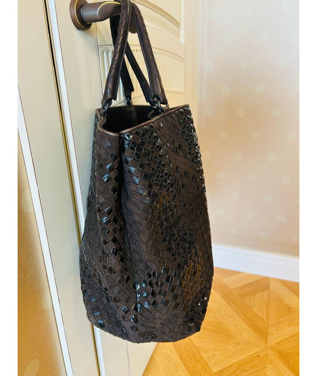 BOTTEGA VENETA Коричневая кожаная сумка тоут, фото 2