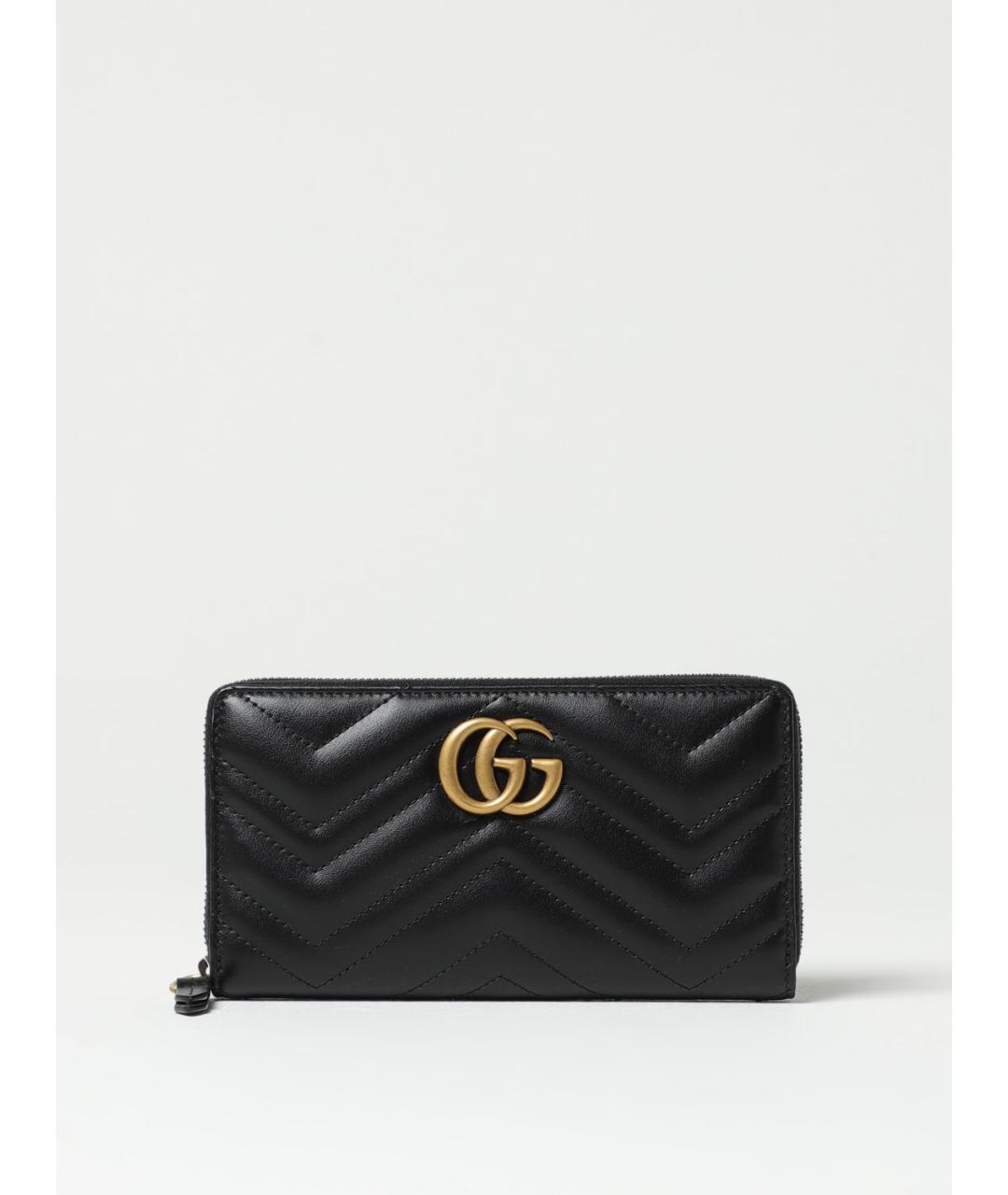 GUCCI Черный кожаный кошелек, фото 4