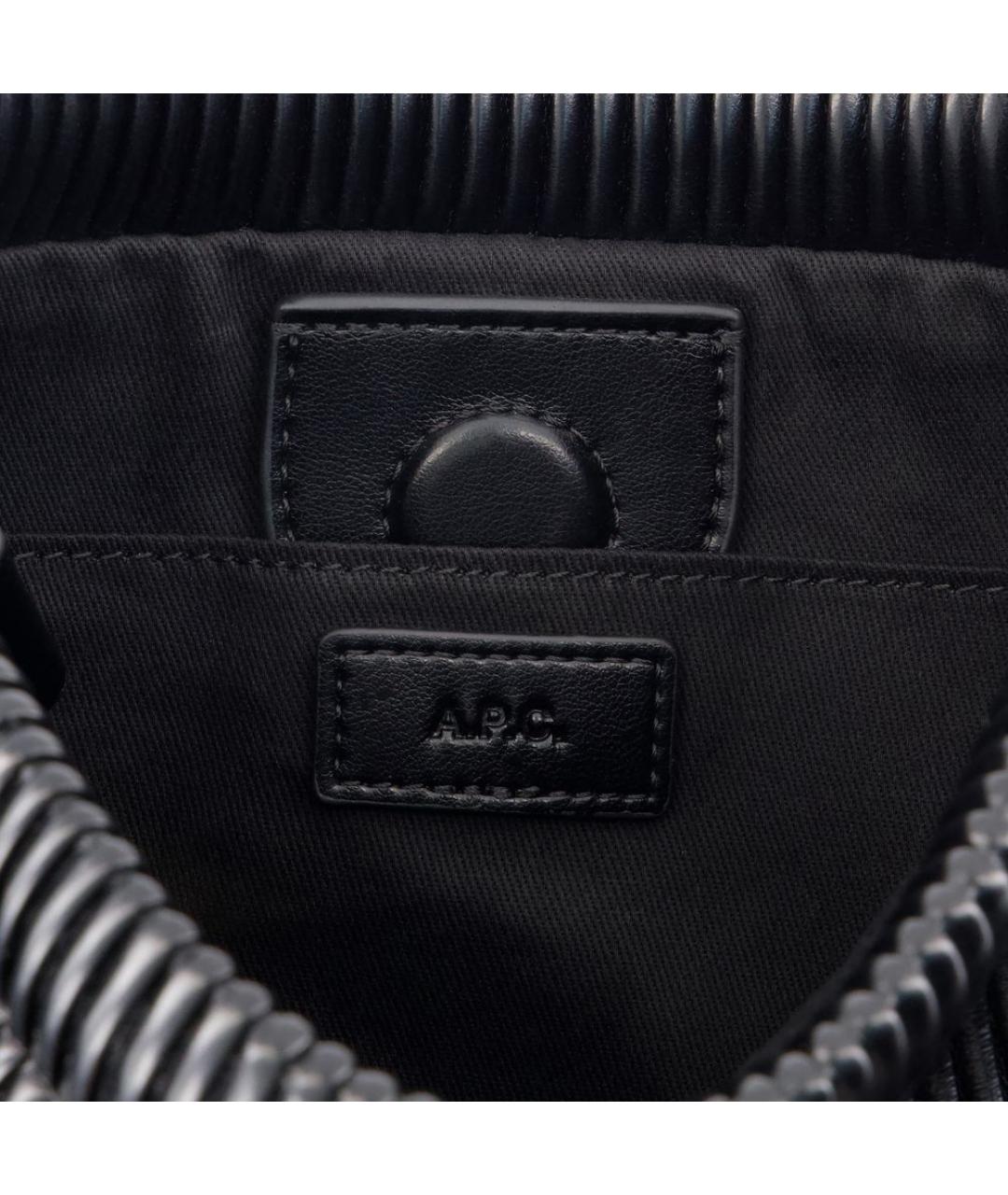 A.P.C. Черная синтетическая сумка через плечо, фото 4