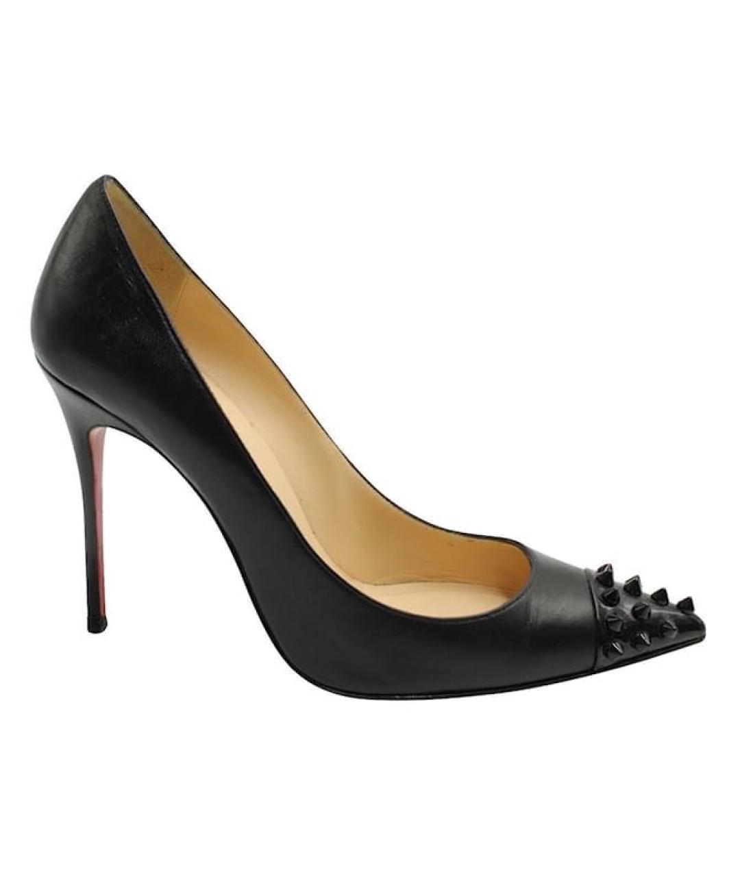CHRISTIAN LOUBOUTIN Черные кожаные туфли, фото 8