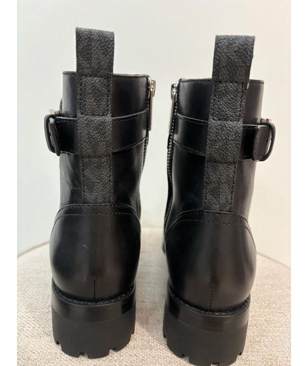 MICHAEL KORS Черные кожаные ботинки, фото 3