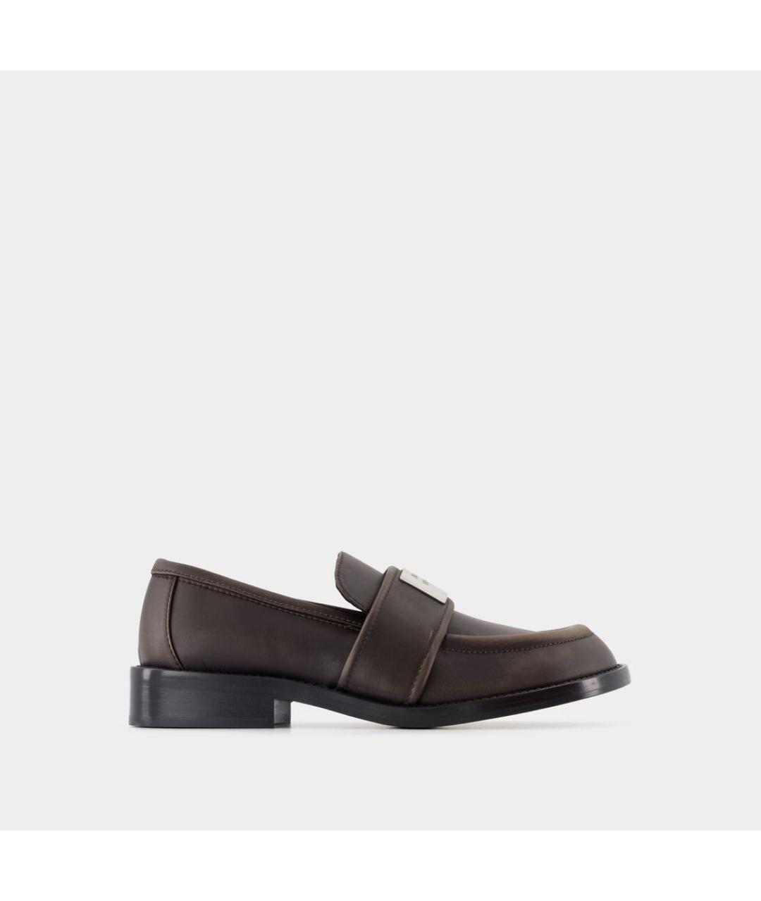 ACNE STUDIOS Коричневые кожаные лоферы, фото 5