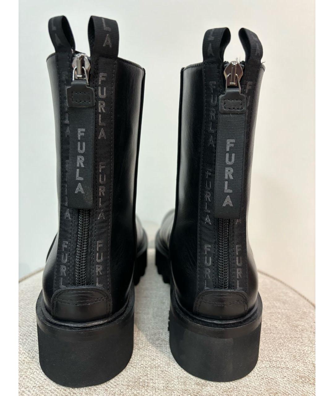 FURLA Черные кожаные ботинки, фото 3