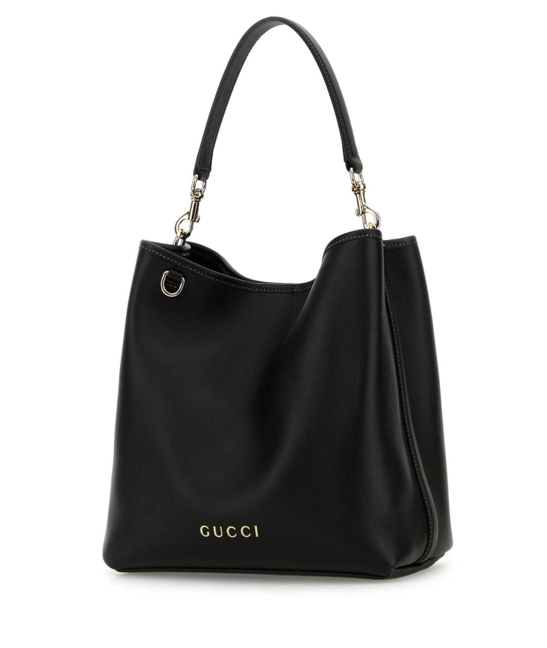 GUCCI Черная кожаная сумка тоут, фото 1