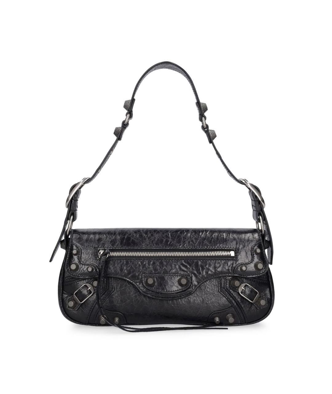 BALENCIAGA Черная кожаная сумка с короткими ручками, фото 5