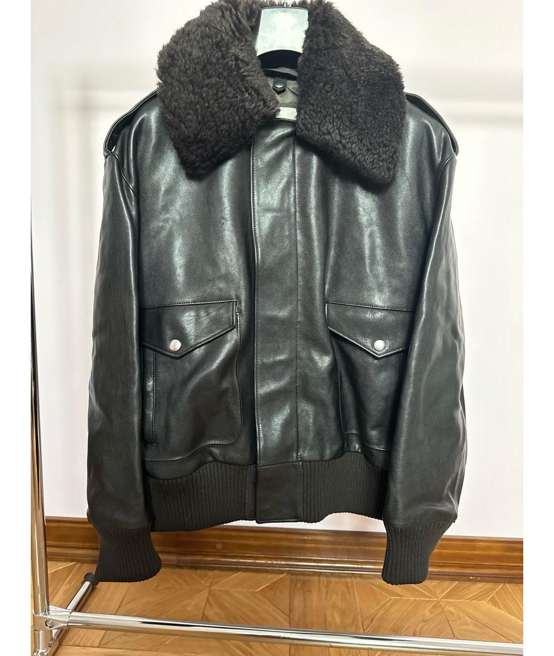 BURBERRY Черная кожаная куртка, фото 9