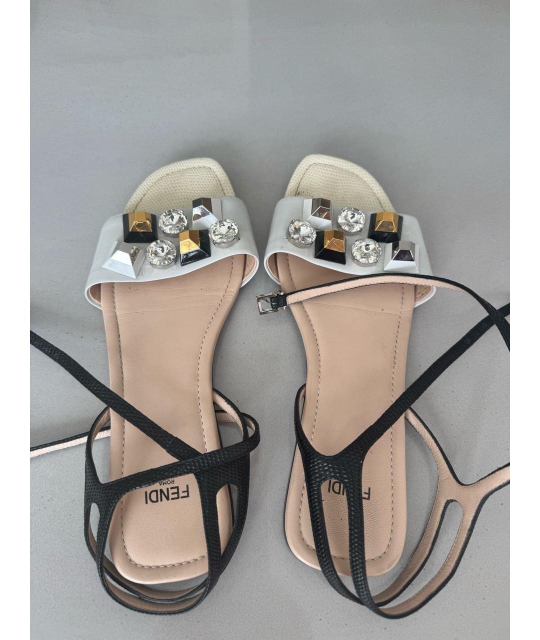 FENDI Босоножки из экзотической кожи, фото 4