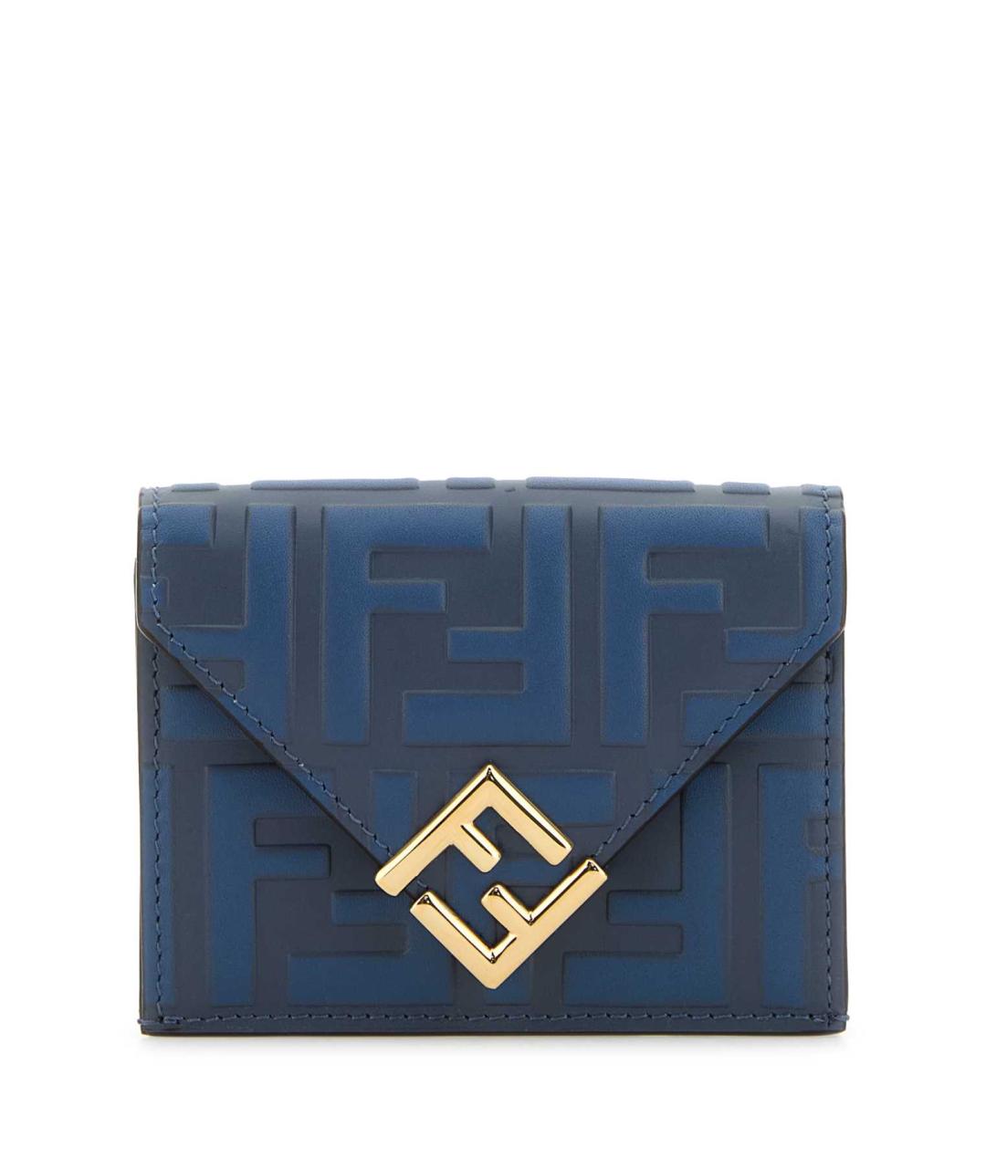 FENDI Синий кожаный кошелек, фото 1