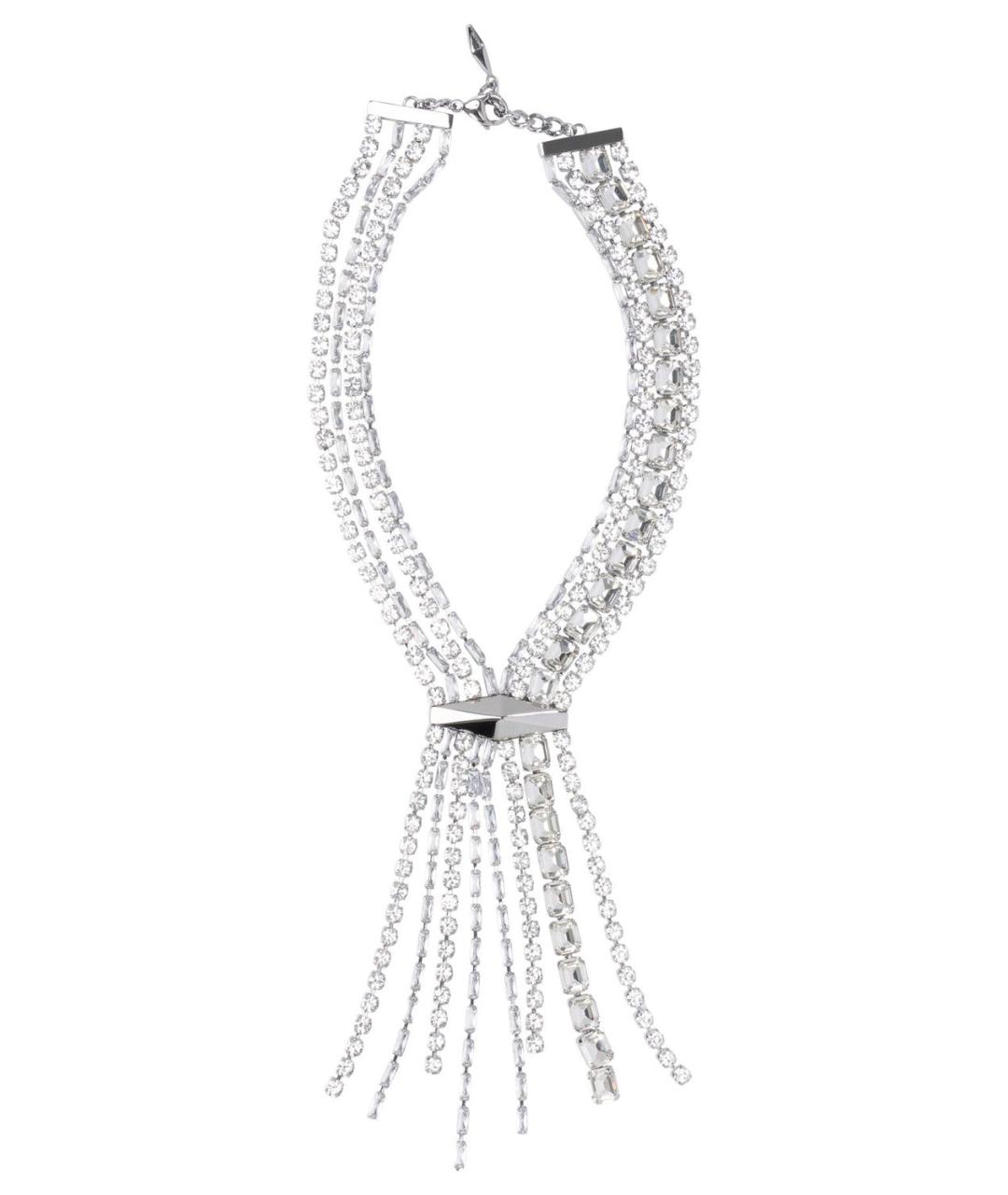 JIMMY CHOO Серебряное металлическое колье, фото 1