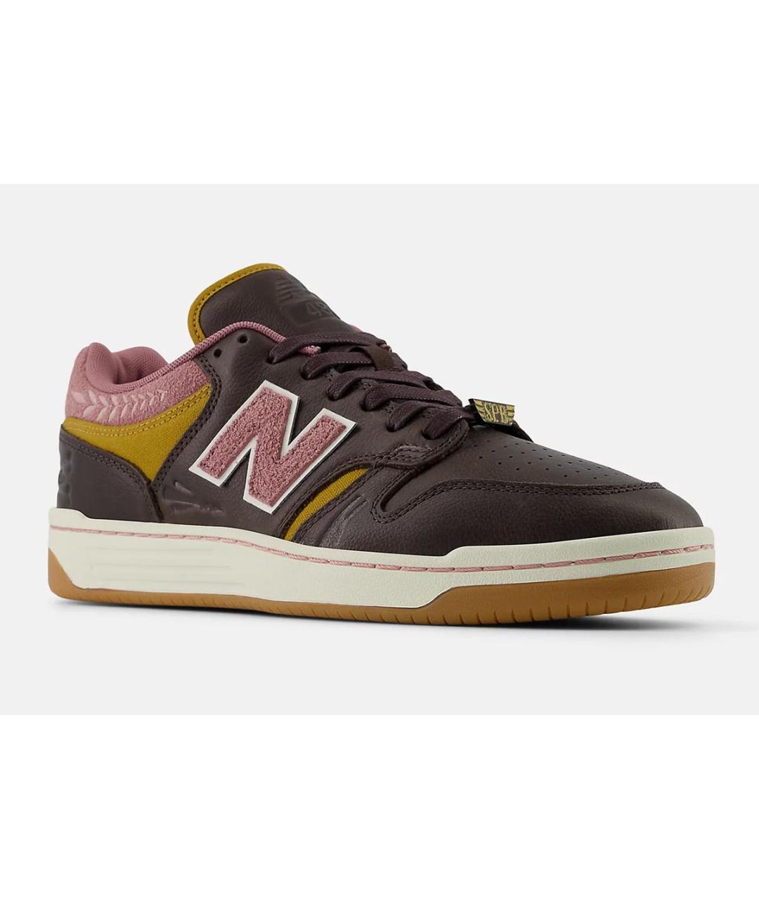 NEW BALANCE Коричневые кожаные кеды, фото 5