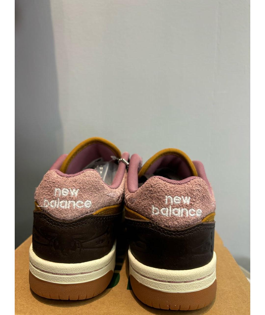 NEW BALANCE Коричневые кожаные кеды, фото 2