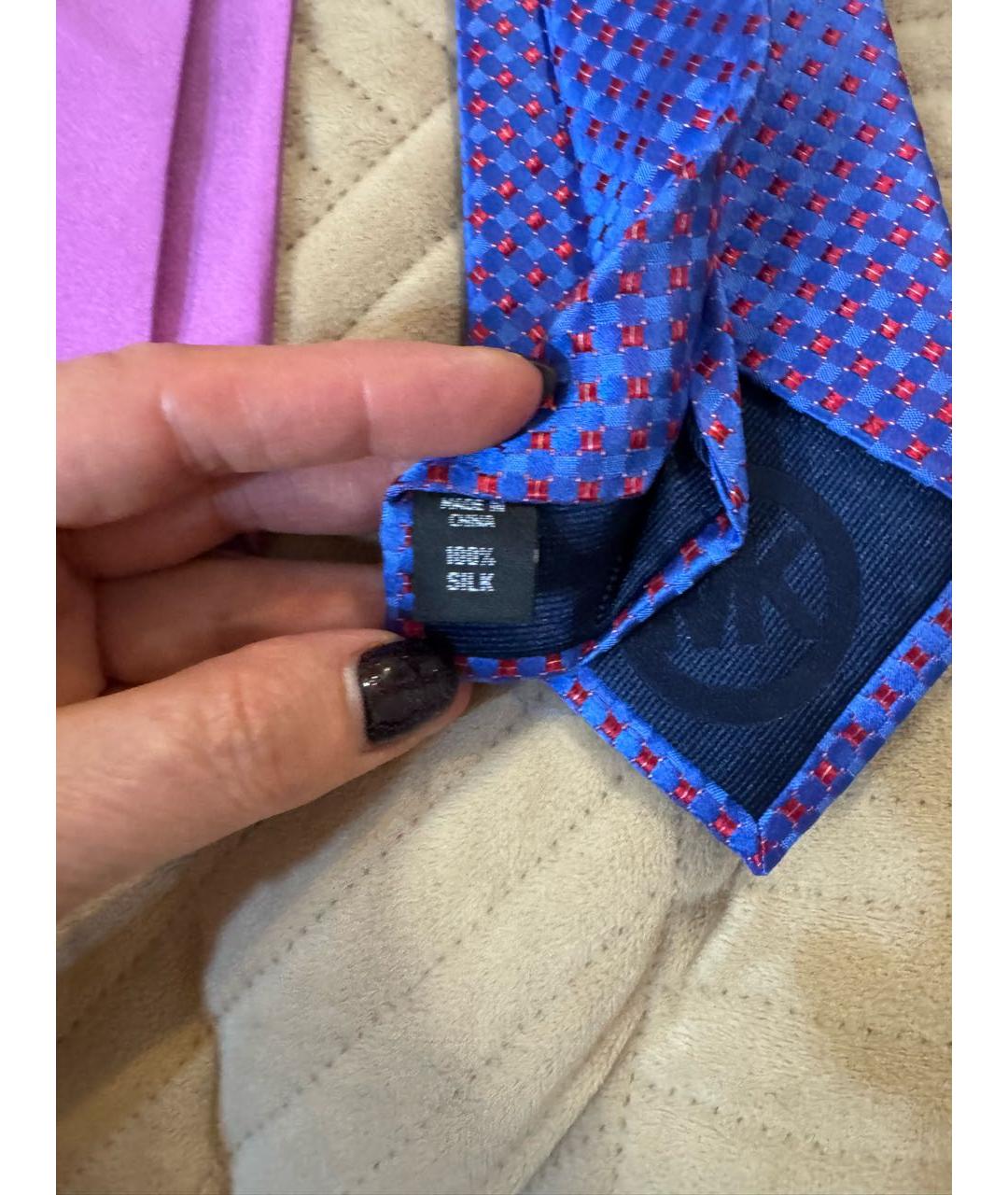 MICHAEL KORS Розовый шелковый галстук, фото 4