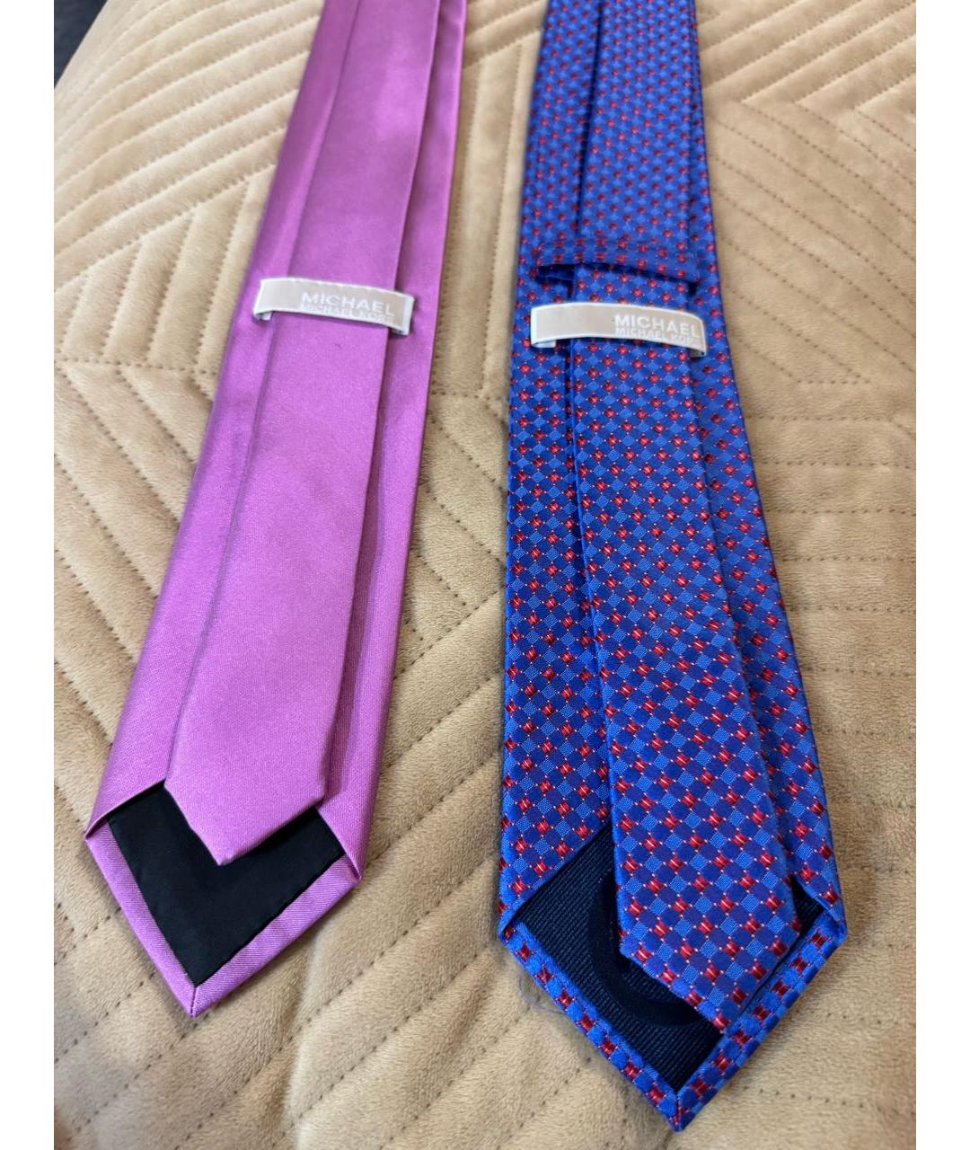 MICHAEL KORS Розовый шелковый галстук, фото 3
