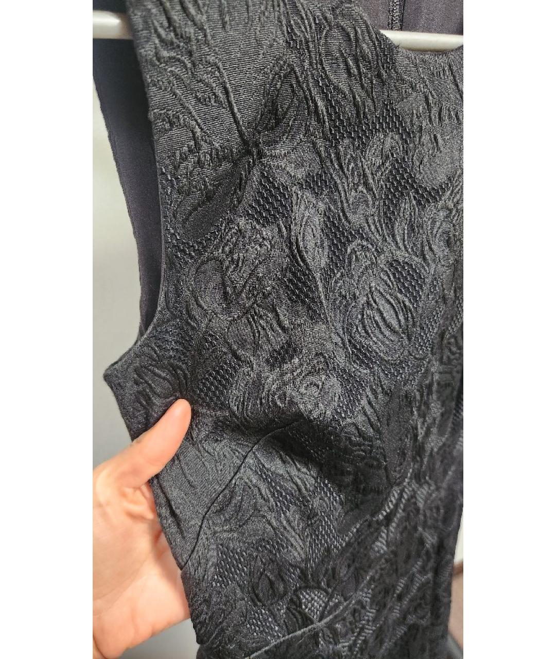 DOLCE&GABBANA Черное полиэстеровое коктейльное платье, фото 4