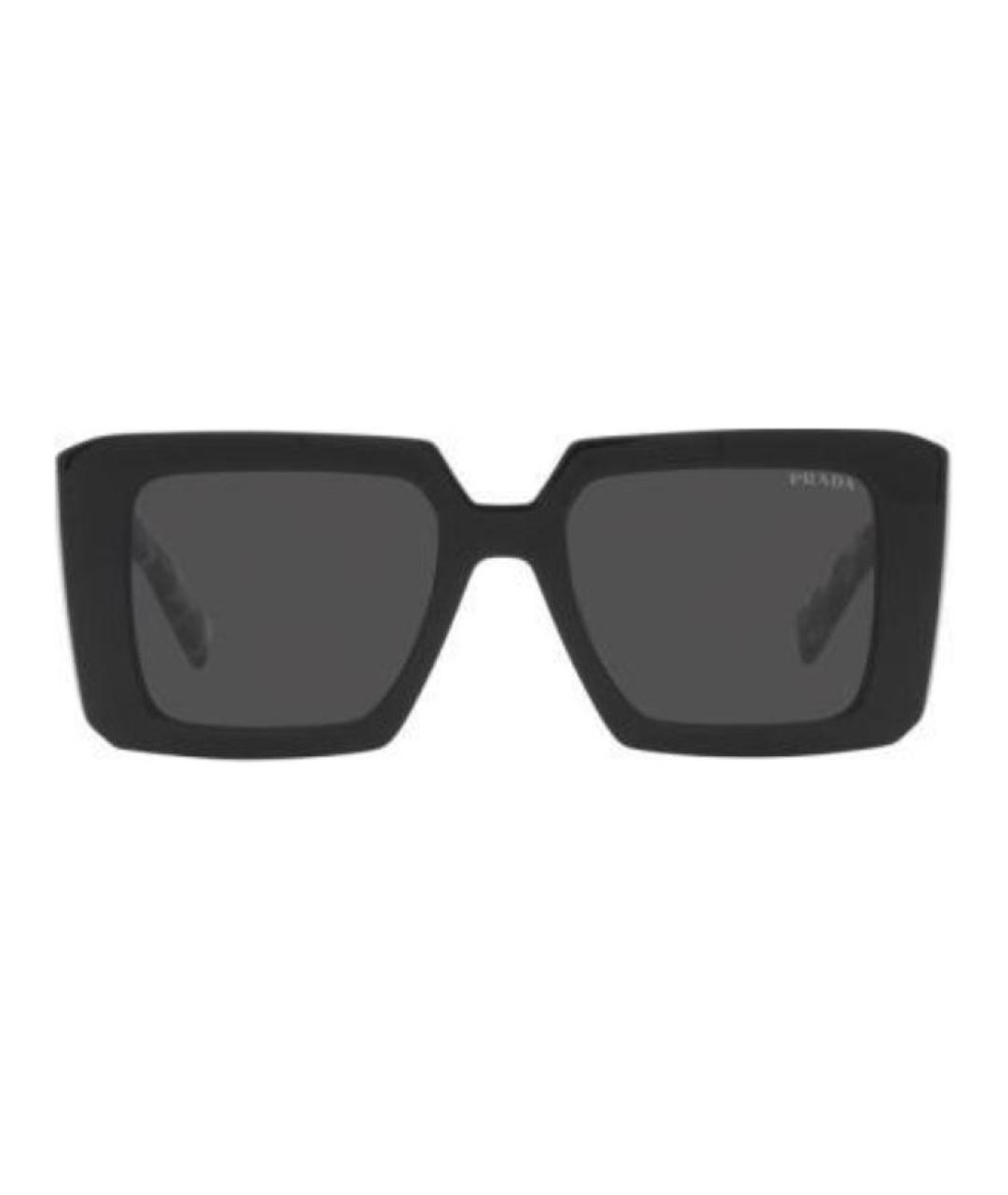 PRADA Черные пластиковые солнцезащитные очки, фото 2