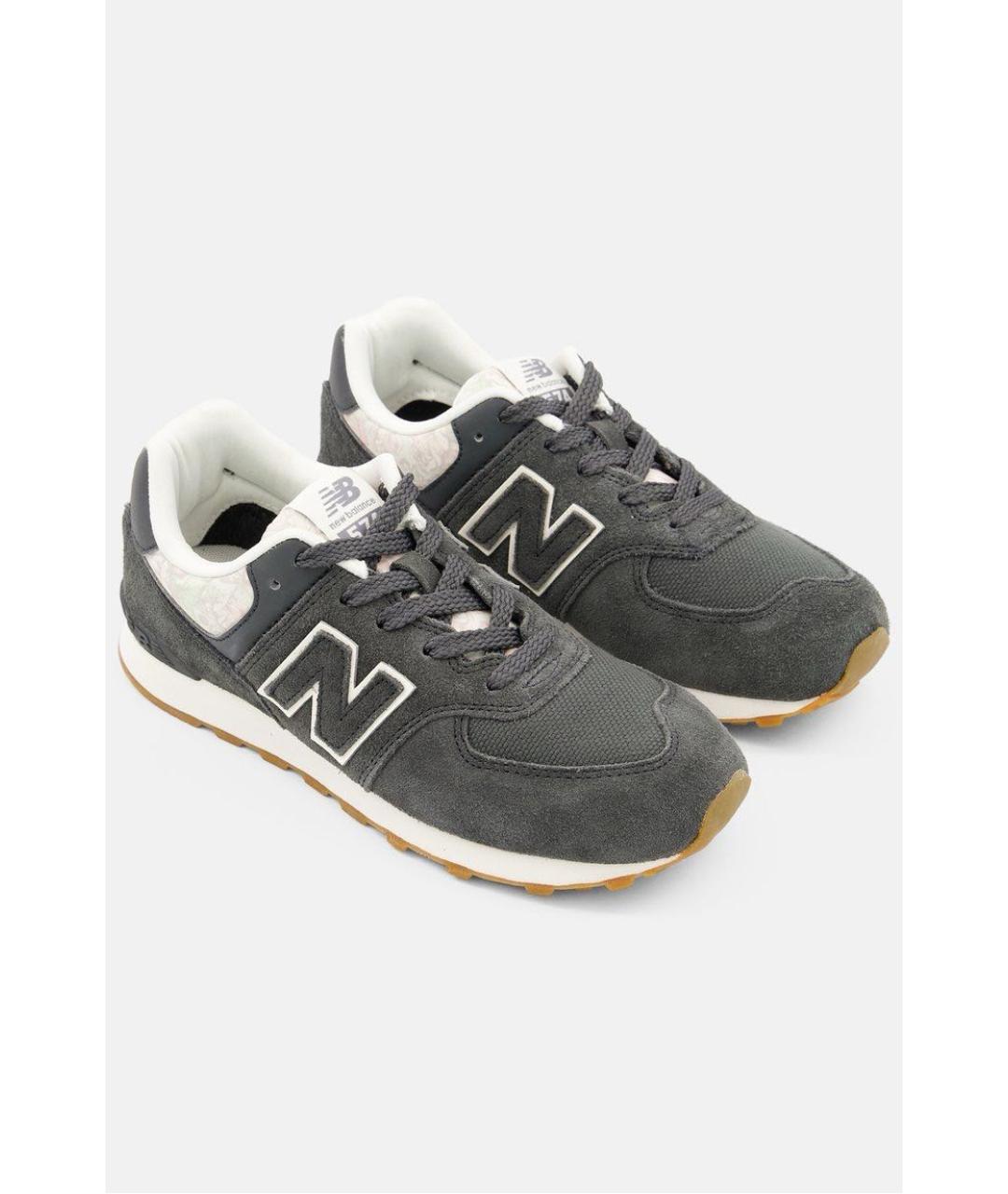 NEW BALANCE Серые кожаные кеды, фото 5