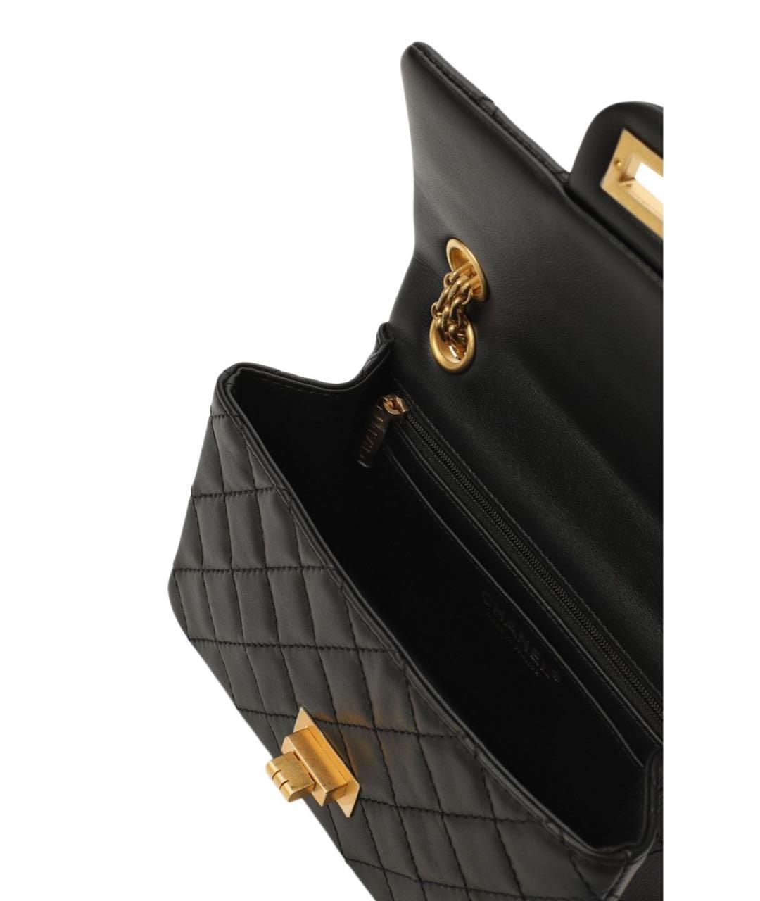 CHANEL Черная кожаная сумка через плечо, фото 4