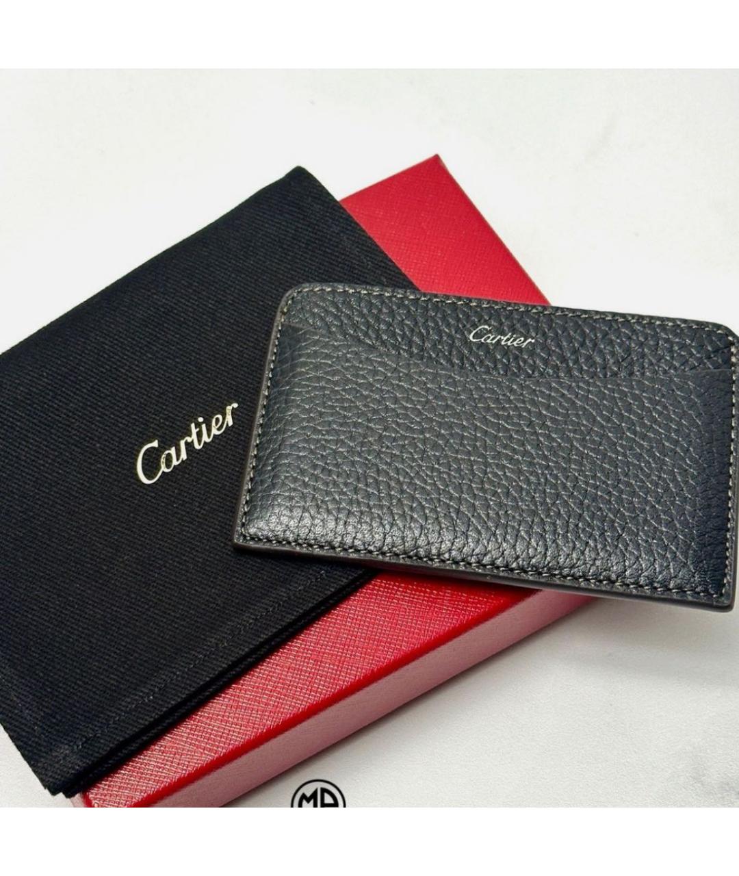 CARTIER Черный кожаный кардхолдер, фото 3