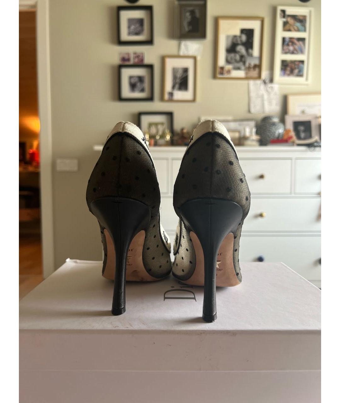 CHRISTIAN DIOR Черные текстильные туфли, фото 4