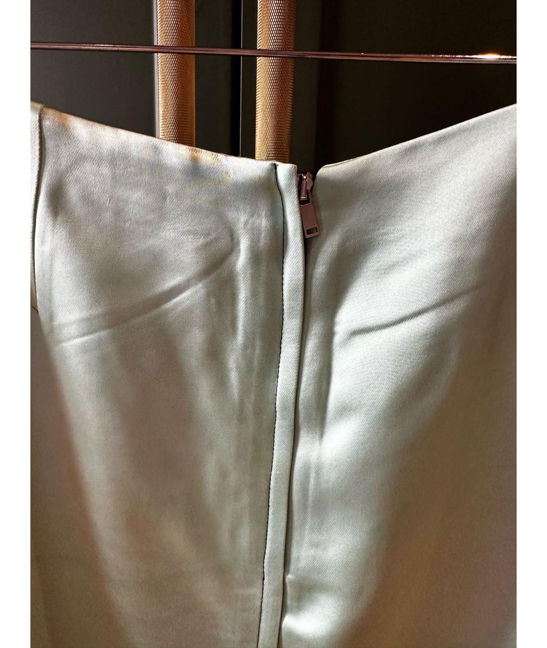 JIL SANDER Зеленая вискозная юбка миди, фото 4