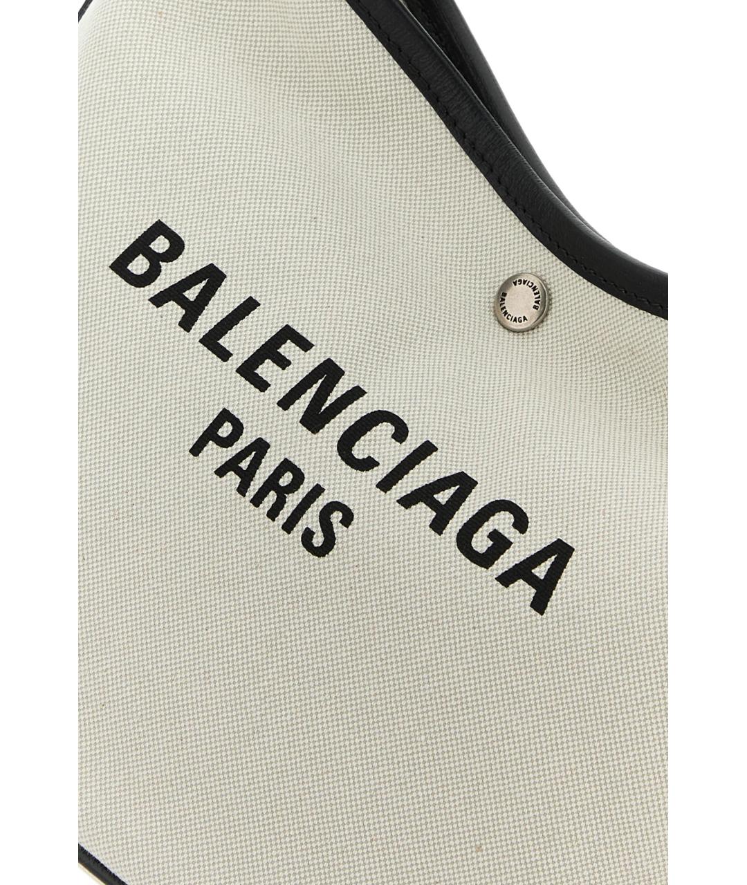 BALENCIAGA Бежевая тканевая сумка через плечо, фото 4