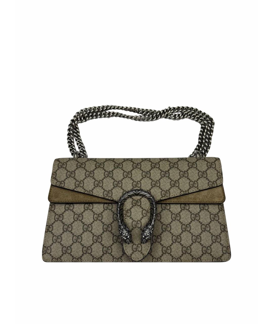 GUCCI Бежевая кожаная сумка через плечо, фото 1
