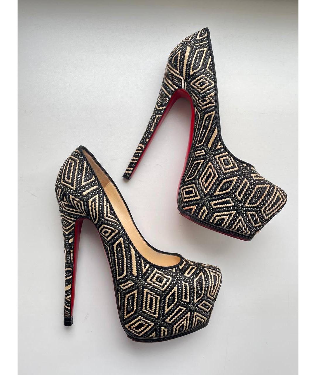 CHRISTIAN LOUBOUTIN Мульти текстильные туфли, фото 3
