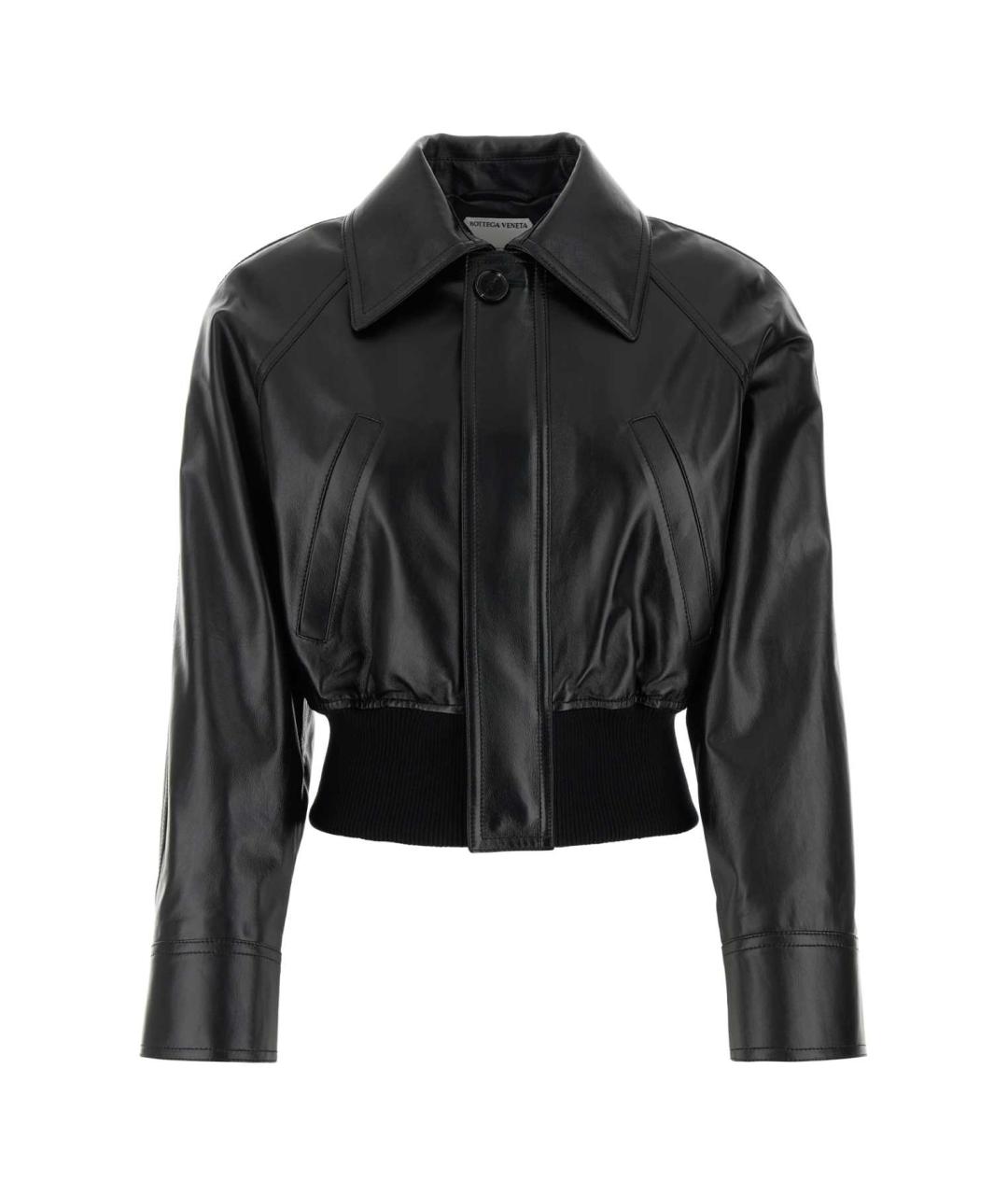 BOTTEGA VENETA Черная кожаная куртка, фото 1