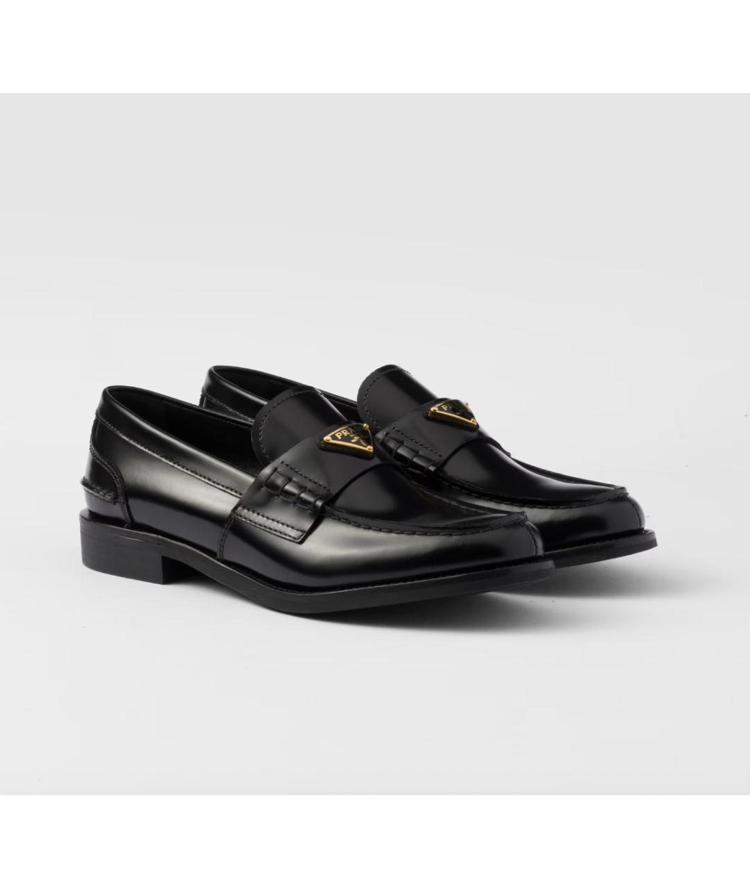 PRADA Черные кожаные лоферы, фото 2