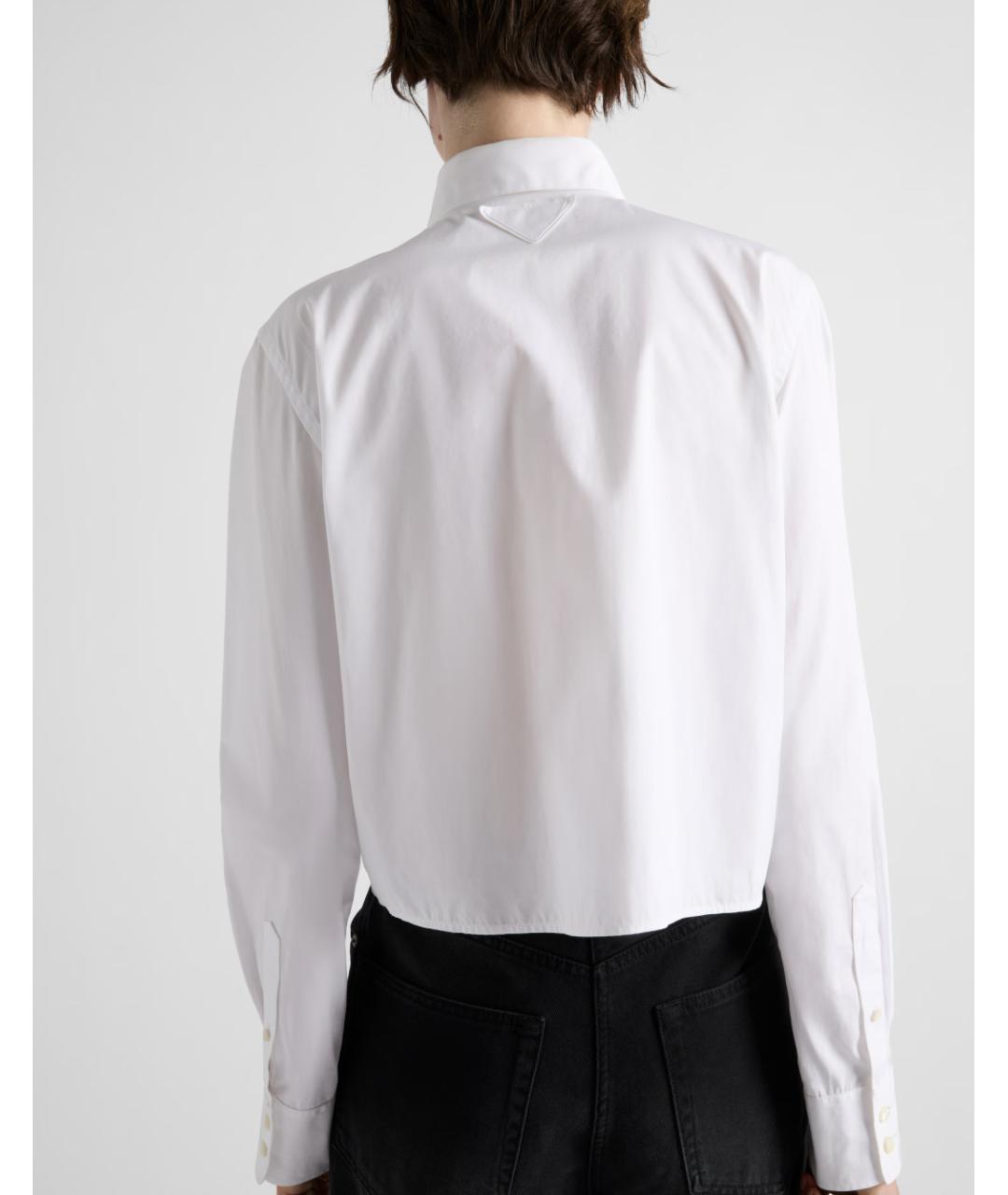 PRADA Белая хлопковая рубашка, фото 4